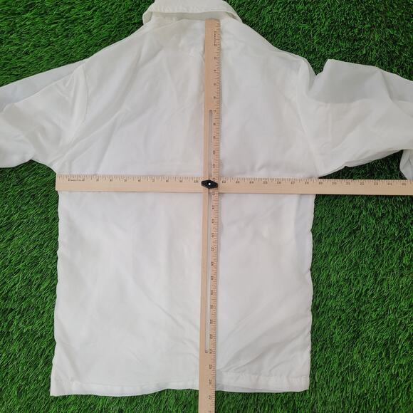 Vintage 90s Windbreaker Coach Jacket Small 19x26 White Baggy - Picture 4 of 14